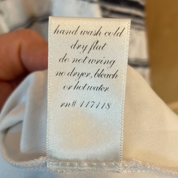 Alya Striped Eyelet Midi Dress Size Small - Picture 5 of 8